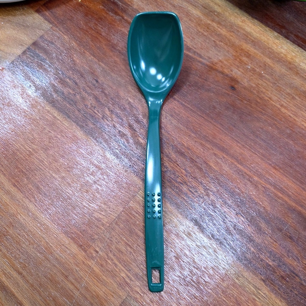 Kamenstein Forest Green Melamine Mixing Spoon Vintage Kitchen Utensil Thumb Grip